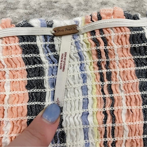 Free People Multi Stripe Lilah Pleated Tube Midi Dress - Picture 12 of 16